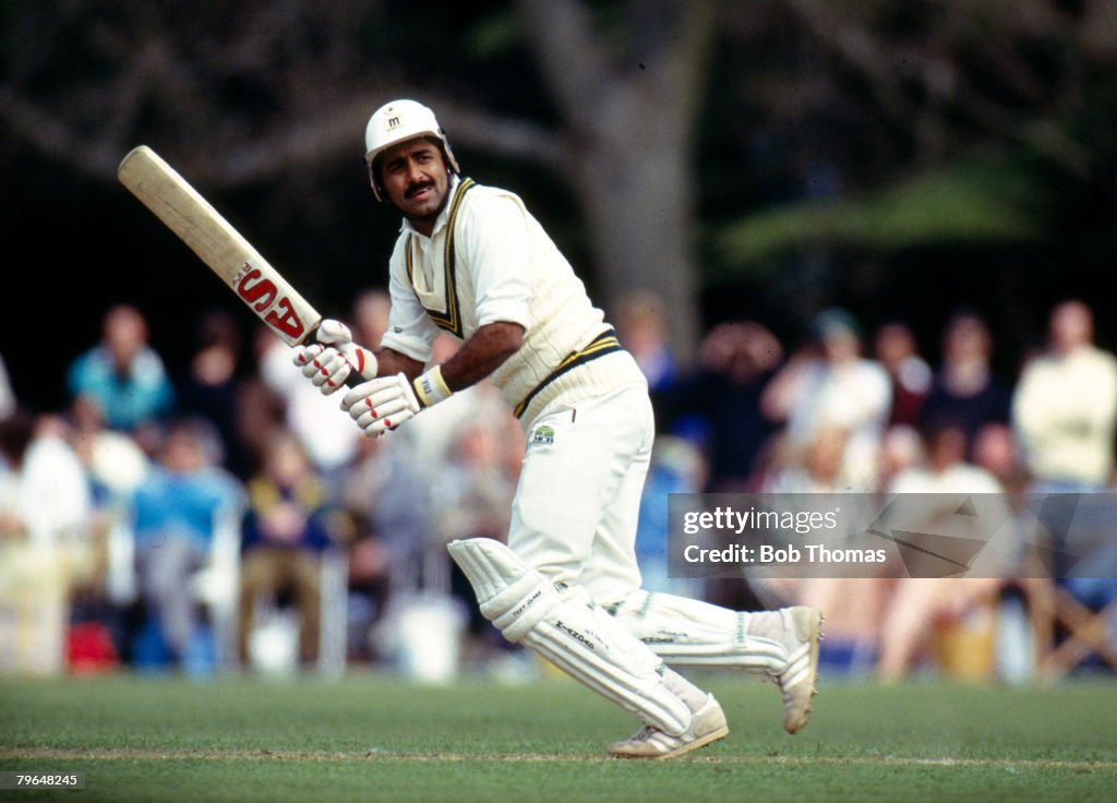 BT Sport, Cricket, pic: May 1992, Lavinia Duchess of Norfolk's XI V Pakistan at Arundel, Javed Miandad, the Pakistan batsman, one of their greatest players, played in 124 Test matches for Pakistan between 1976-1993