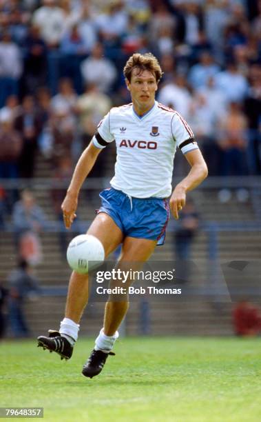 17th August 1985, Division 1, Alvin Martin, West Ham United central defender 1977-1995, who won 17 England international caps between 1981-1987