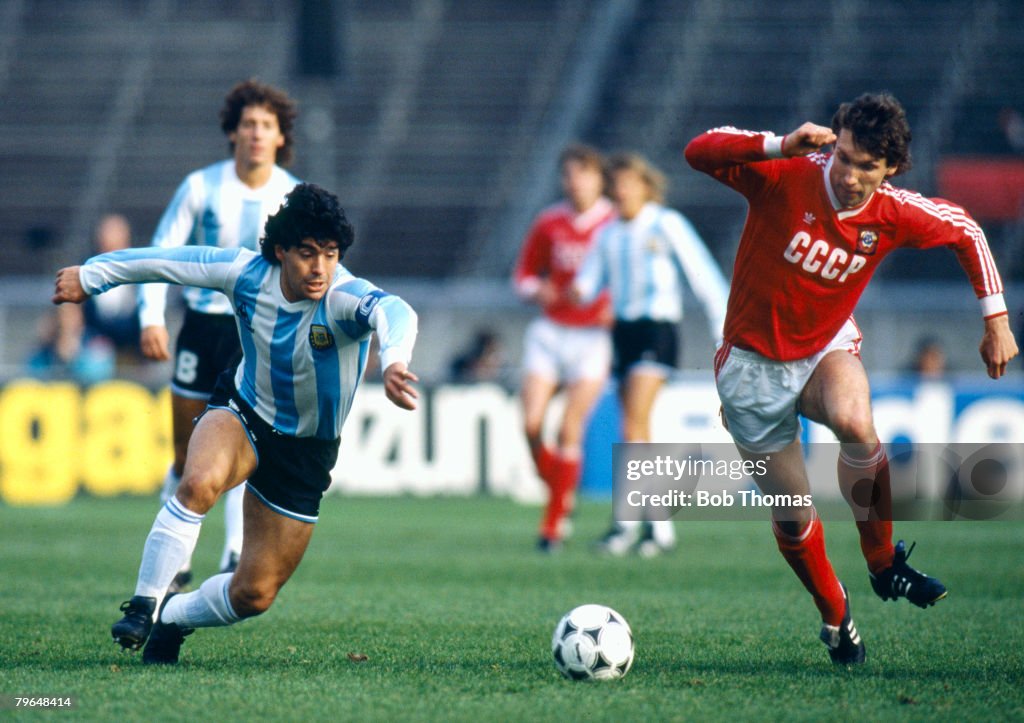 31st March 1988, Soccer Tournament in West Berlin Argentina 2 v... News