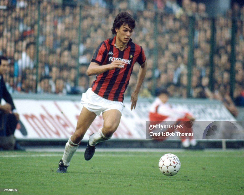BT Sport, Football, pic: 12th October 1986, Italian League, Paolo Maldini, A,C, Milan