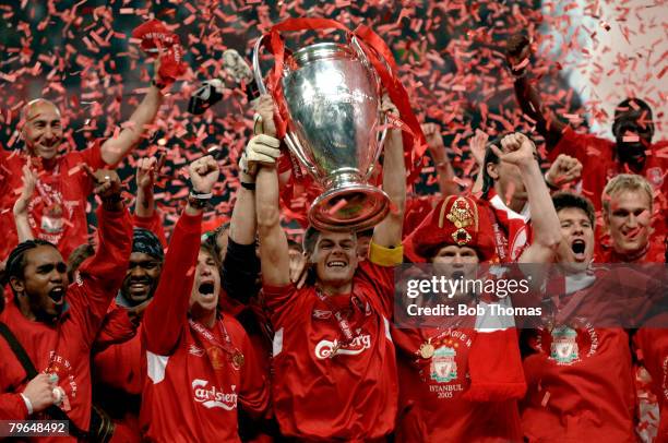 Sport, Football, UEFA Champions League Final, 25th May 2005, Ataturk Stadium, Istanbul, AC Milan 3 v Liverpool 3, , Liverpool captain Steven Gerrard...
