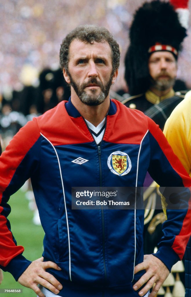 BT Sport, Football, pic: circa 1981, Danny McGrain, Scotland full back, who won 62 Scotland international caps between 1973-1982