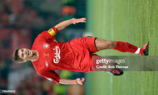 Sport, Football, UEFA Champions League Final, 25th May 2005, Ataturk Stadium, Istanbul, AC Milan 3 v Liverpool 3, , Steven Gerrard of Liverpool