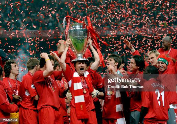 Sport, Football, UEFA Champions League Final, 25th May 2005, Ataturk Stadium, Istanbul, AC Milan 3 v Liverpool 3, , Liverpool's Vladimir Smicer...