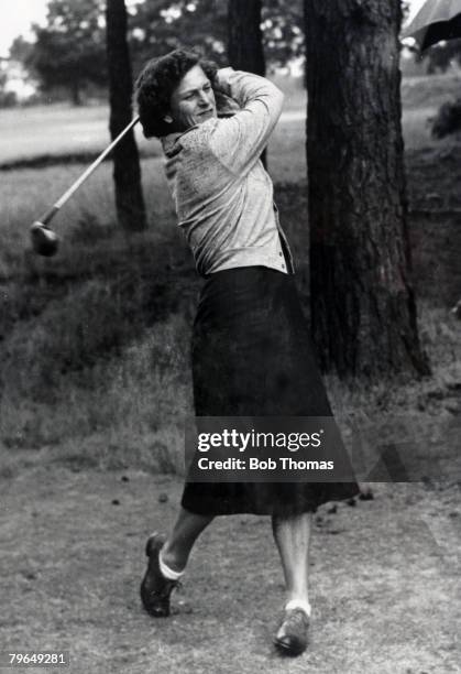 S, Lady golfer, Babe Zaharias at Sunningdale