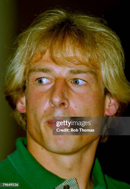 August 1994, Jurgen Klinsmann, Tottenham Hotspur, 1994-1997pictured at a press conference at White Hart Lane that introduced him to the club, Jurgen...