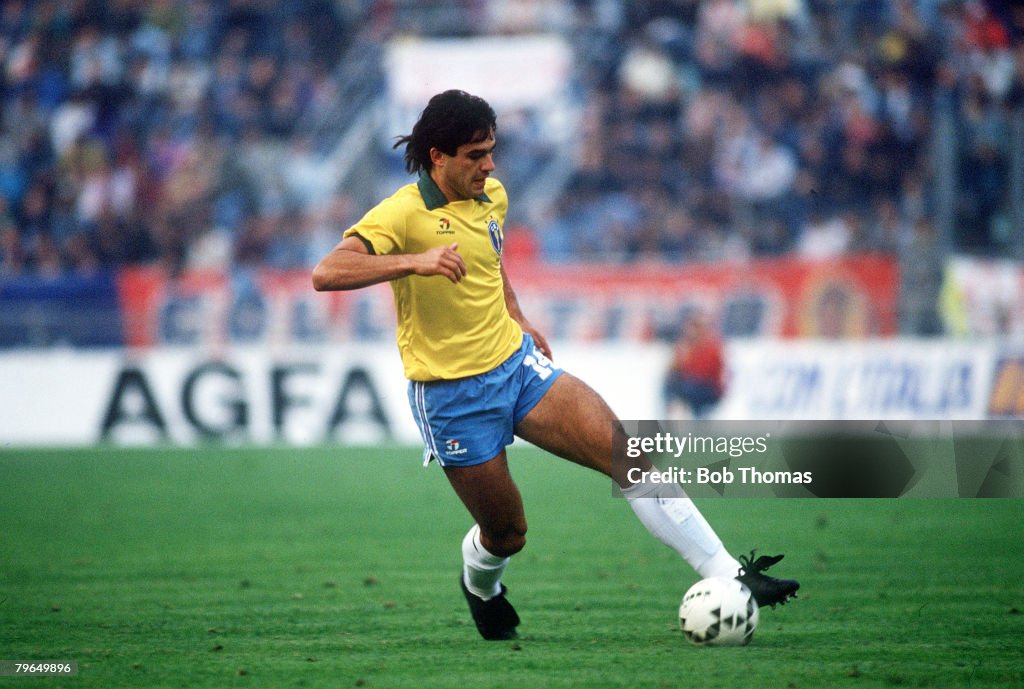 BT Sport, Football, pic: 14th October 1989, Friendly International in Bologna, Italy 0, v Brazil 1, Cruz, Brazil