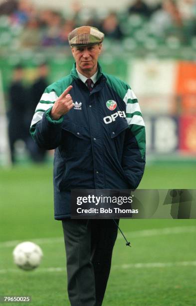 31st May 1993, World Cup Qualifier, Republic of Ireland v Northern Ireland, Jack Charlton, Republic of Ireland Manager