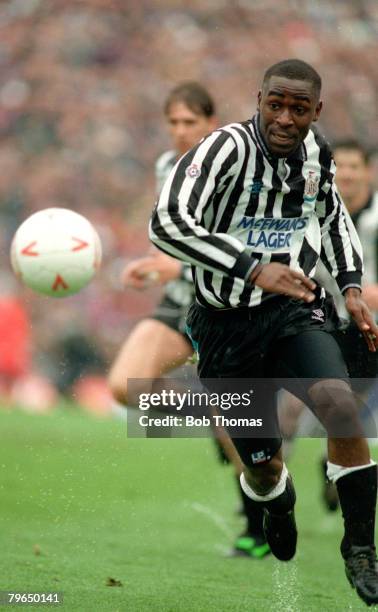 Division 1, Newcastle United v Sunderland Newcastle United striker Andy Cole on the ball, Andy Cole made a name for himself at Newcastle United, ,...