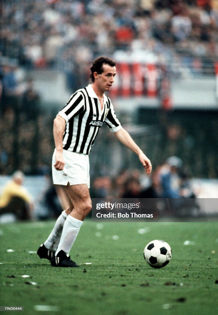 BT Sport, Football, Italian League, Serie A, 4th October 1981, AC Milan 0 v Juventus 1, Liam Brady of Juventus