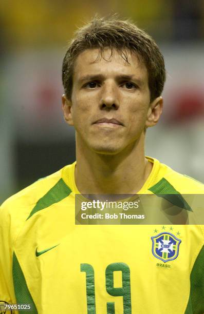 Football, 2002 FIFA World Cup Finals, Japan, June 2002, A portrait of Brazil's Juninho Paulista