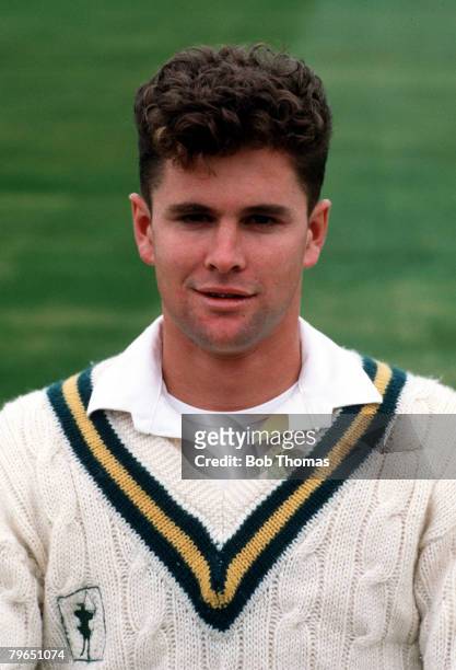 Sport, Cricket, Circa 1990's, A portrait of Chris Cairns of Nottinghamshire CCC and New Zealand