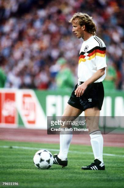 17th June 1988, European Championship, Munich, West Germany 2 v Spain 0, Andreas Brehme, West Germany