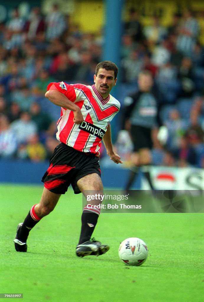 Sport, Football, pic: 18th September 1993, F,A,Carling Premiership, Sheffield Wednesday 2 v Southampton 0, Francis Benali, Southampton