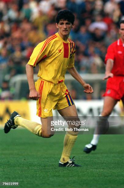 Circa 1990, Miodrag Belodedici, Romania, a European Cup winner twice with Steaua Bucharest and Red Star Belgrade