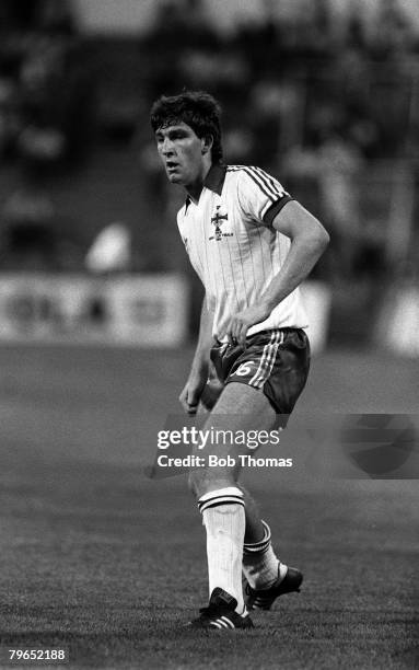 Football, 1982 World Cup Finals, Zaragoza, Spain, 17th June 1982, Northern Ireland 0 v Yugoslavia 0, Northern Ireland's Norman Whiteside during the...