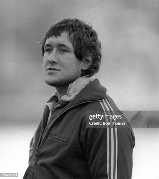 Rugby Union, Edinburgh, Scotland, 15th January 1982, England's Mike Teague during a training session