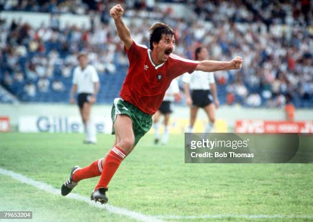 World Cup Finals, Monterrey, Mexico, 3rd June England 0 v Portugal 1,Portugal's Carlos Manuel celebrates after scoring the game's only goal