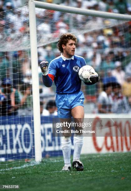 World Cup Quarter Final, Monterrey, Mexico, 21st June West Germany 0 v Mexico 0, , West Germany's goalkeeper Harald Schumacher