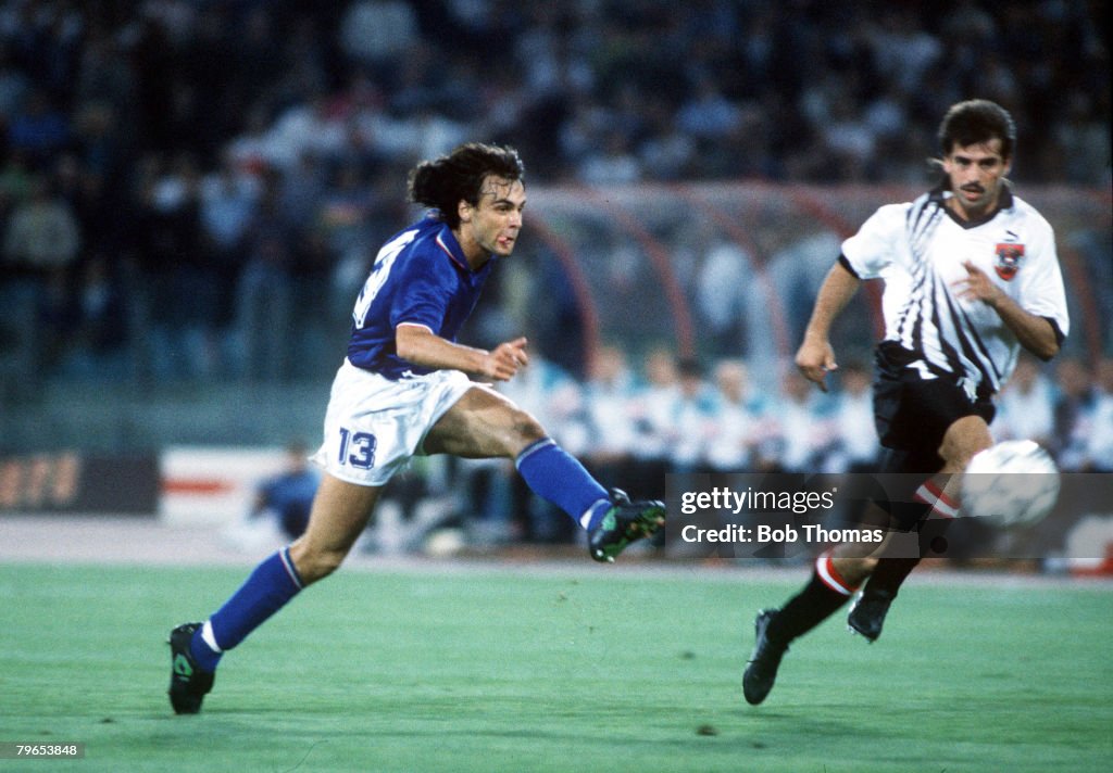 World Cup Finals, Rome, Italy, 9th June Italy 1 v Austria 0, Italy's ...