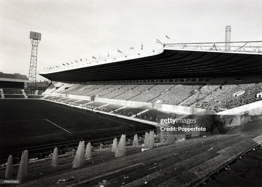 Sport, Football, pic: 15th February 1966, A general view of Old Trafford, the home of Manchester United, wher 3 Group 3 matches in the 1966 World Cup Finals were to be played
