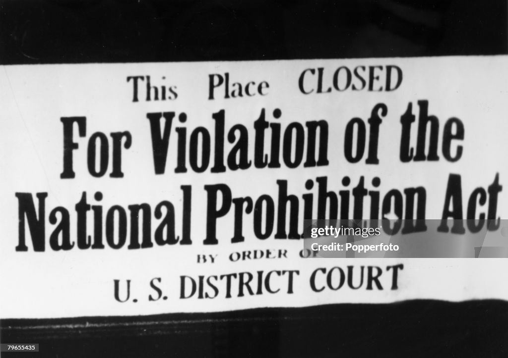 Prohibition Rally Button Prohibition History