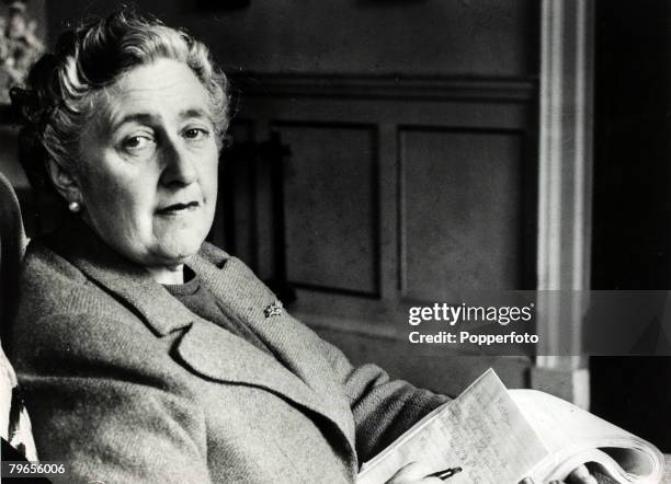English detective novelist, Agatha Christie at her home, Greenway House, Devon, January 1946. Christie is the world's best known mystery writer,...