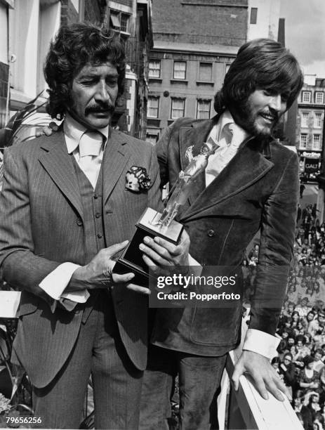 London, England, 15th August 1970, British actor Peter Wyngarde , famous for his role as Jason King in the television series "Department S", pictured...