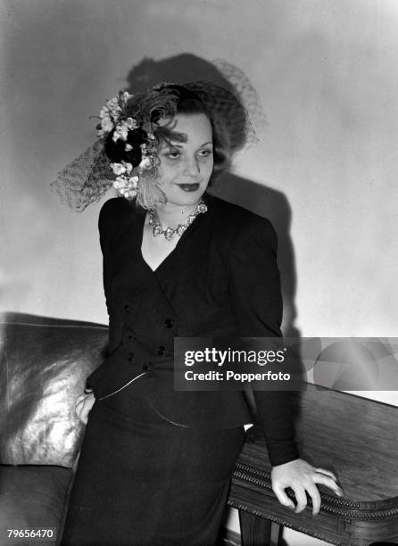 Cinema Personalities, pic: 11th February 1948, British actress Valerie Hobson, pictured at a London fashion show