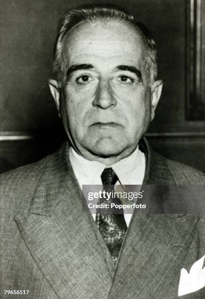Politics, Personalities, pic: circa 1945, Getulio Vargas portrait, Getulio Vargas President of Brazil from 1930-1945 and from 1950-1954 until he...