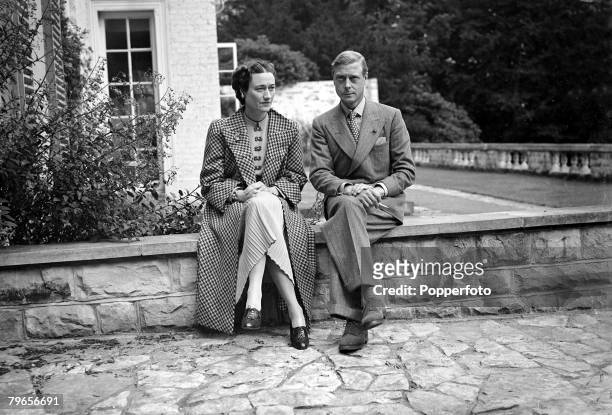 British Royalty, World War II, pic: 12th September 1939, The Duke and Duchess of Windsor pictured in the South of France