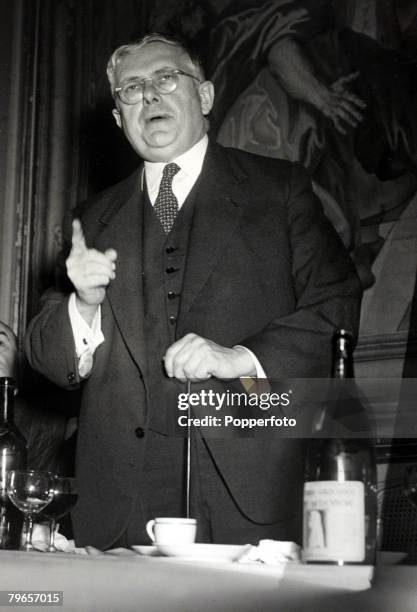 Political Personalities, pic: November 1948, Dr, Herbert V, Evatt, at one time Deputy Prime Minister of Australia, also one of Australia's most...