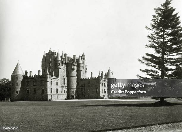 Circa 1930's, Glamis Castle, Scotland, which was the Scottish home of HM,Queen Elizabeth the Queen Mother