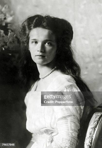 Circa 1910, Grand Duchess Olga, 1895-1918, the eldest daughter of Tsar Nicholas II