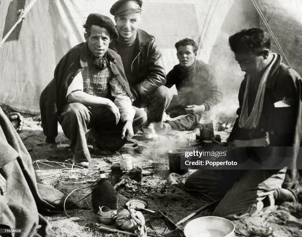 Spanish Republican Troops At Internment Camp In France