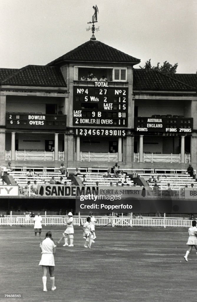 Sport, Cricket, pic: 4th August 1976, A general view of the England v Australia Women's Cricket International at Lord's