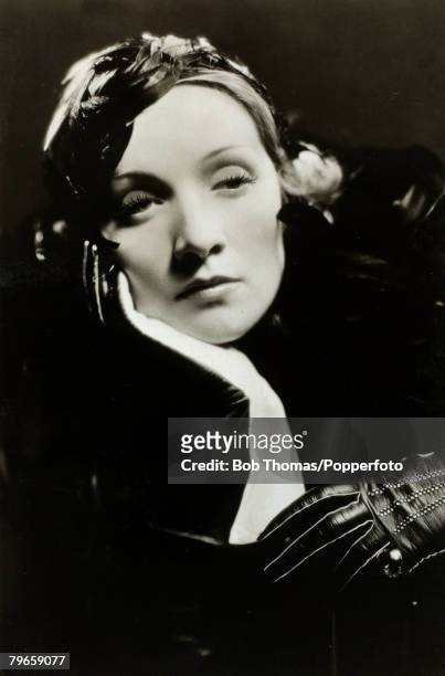 German and American actress and singer, Marlene Dietrich, , circa 1930.