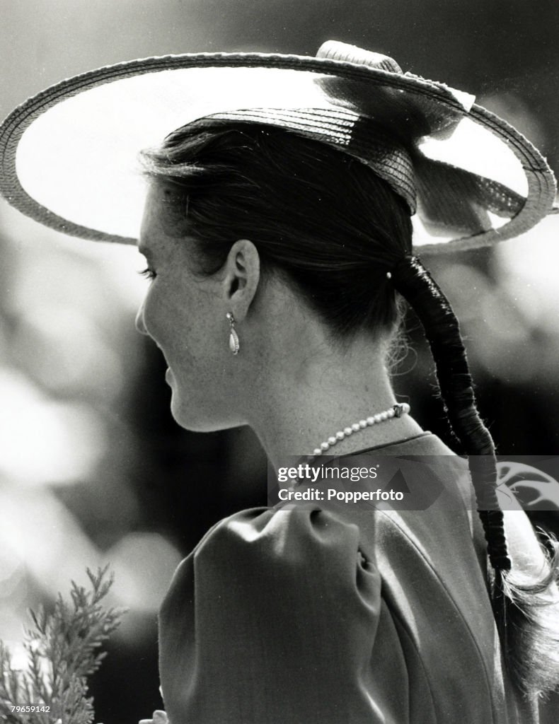British Royalty, pic: 4th June 1987, The Duchess of York during a visit to the Founders Day Parade at the Chelsea Hospital for retired soldiers