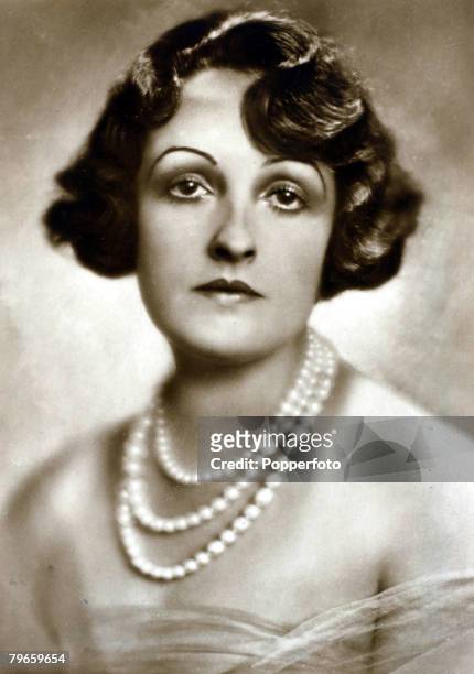 Cinema Personalities, pic: circa 1920's, Fern Andra, American born actress who made silent films in Germany and became a Baroness when she married...