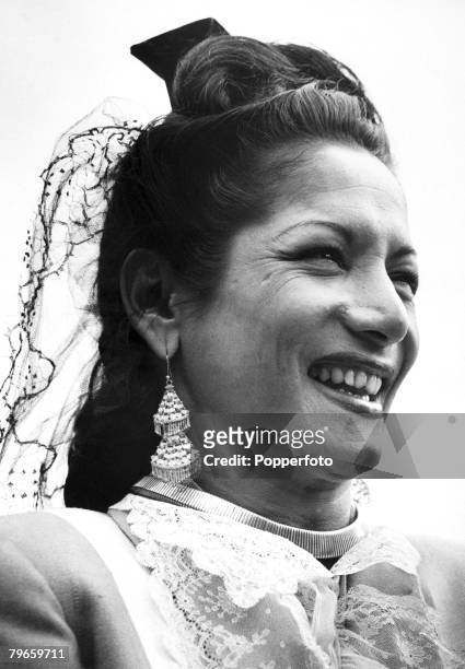 London, England, 15th June 1948, Portrait of Spanish Gypsy dancer Carmen Amaya
