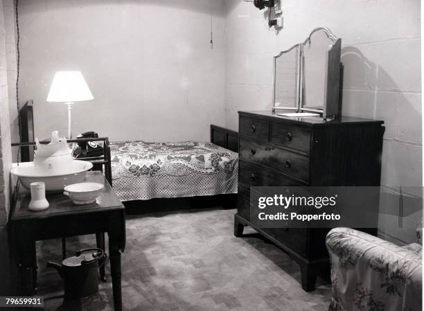 World War II, London, England, 17th Match 1948, The underground bedroom used by Prime Minister Winston Churchill during the Second World War, The...