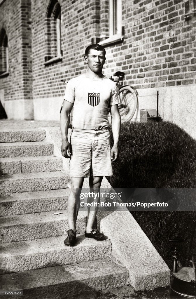 Sport, 1912 Olympic Games, Stockholm, Sweden, Athletics, Decathlon and Pentathlon, James Thorpe, Gold medal winner in both events, A scandal ensued on his return to the U,S,A when it was found out he had received a small sum of money for playing minor lea