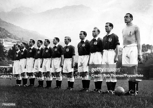 Sport, Football, Bellinzona, May 1948, Switzerland 'B' 1 v England