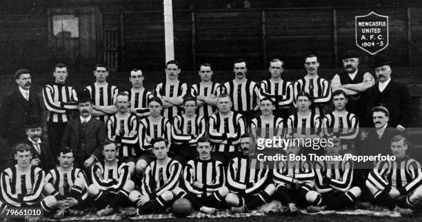 Sport, Football, Newcastle United F,C, 1904-1905, Newcastle were beaten finalists in the English Cup Final of 1905, Back row, L-R: J,Q,McPherson,...