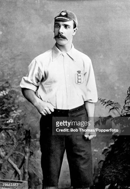 Sport, Football, circa 1896, Portrait of John Goodhall, Captain of Derby County and England International football player, Also a ,fair all round...
