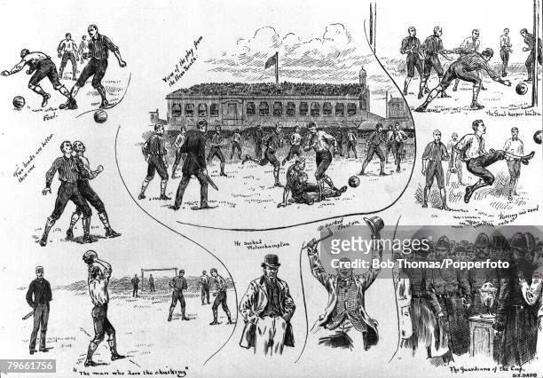 Sport, Football, FA Cup Final, The Kennington Oval, Surrey, London, England, 30th March 1889, Preston North End 3 v Wolverhampton Wanderers 0, A...