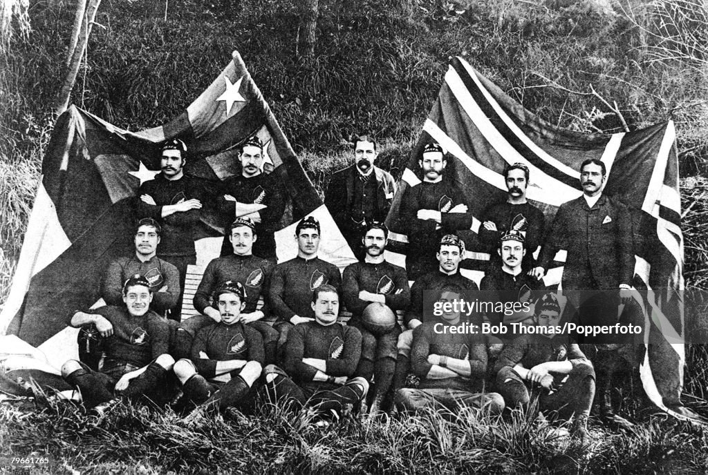 Sport, Rugby Union, 1888, A picture of the New Zealand Rugby Union team for the tour of England