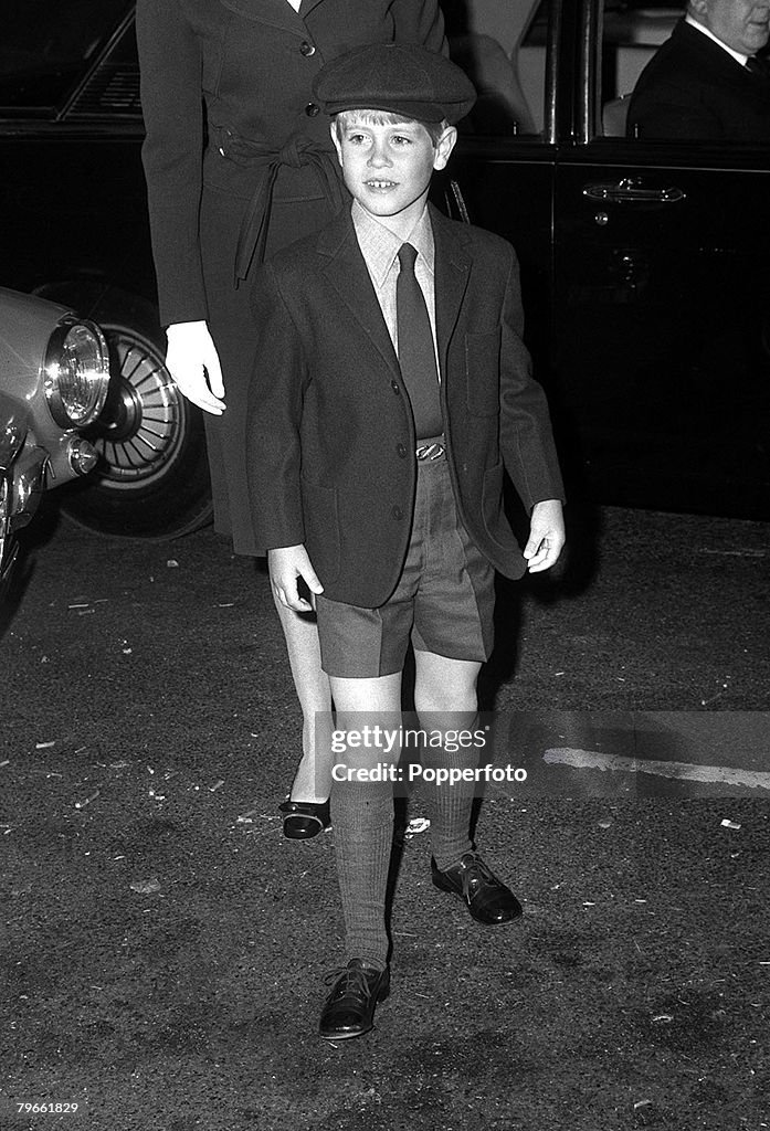 London, England, 15th September 1971, Prince Edward, the 7 year old youngest son of Queen Elizabeth II, is pictured arriving for school in London's Kensington