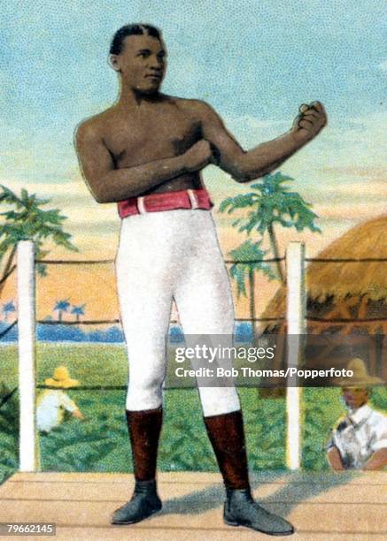 Sport, Boxing, Cigarette card, 19th Century, Peter Jackson, West Indies,who started his career in Australia in the 1880's and moved on to fight in...