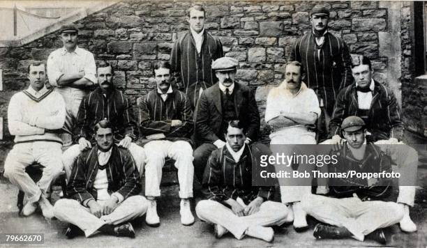 Sport, Cricket, Circa 1907, South Africa touring team, Back row: L-R: A, Vogler, S, D, Snouke, A, Nourse, Sitting: L-R: M, Hathorn, R, Schwarz, P,...